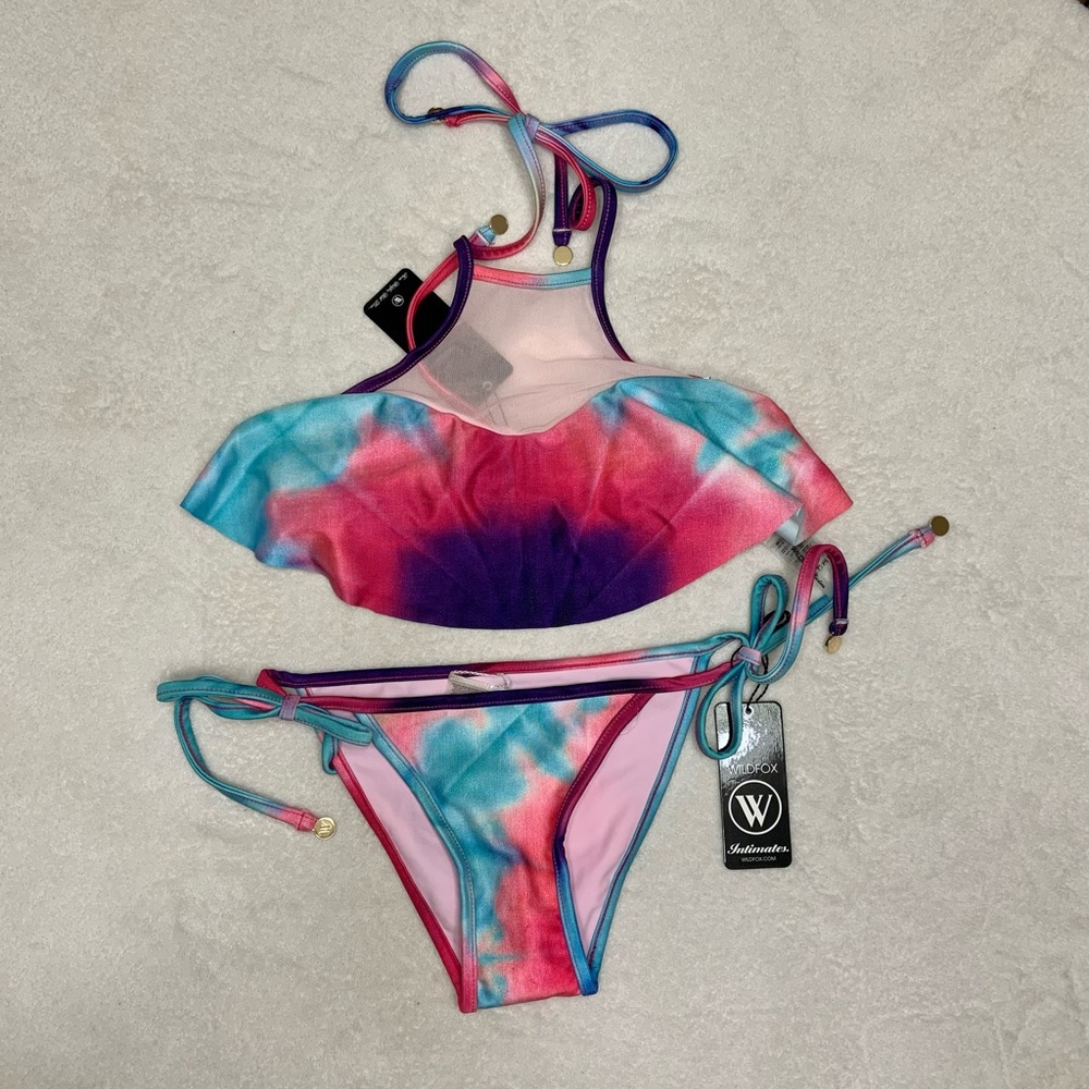 NWT Wild Fox tie dye bikini size XS